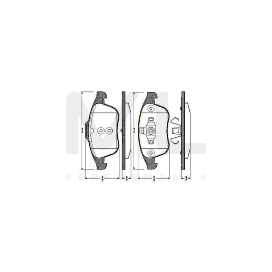 Bosch 0986Tb3064 Brake Pad Set Excl. Wear Warning Contact, With Accessories  | ML Performance Car Parts