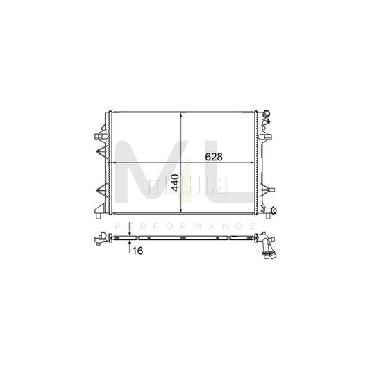 MAHLE ORIGINAL CR 855 000S Engine radiator Brazed cooling fins | ML Performance Car Parts