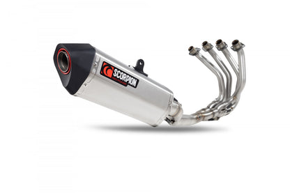 Scorpion RKA140SYSSEO Kawasaki Ninja ZX-25R Serket Parallel Full System  - Brushed Stainless Steel Sleeve | ML Performance UK UK