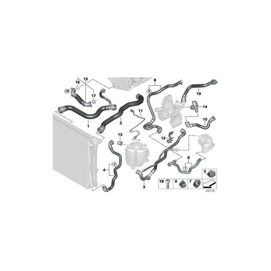 Genuine BMW 17128654832 G21 G29 G20 Hose For Expansion Tank  (Inc. 330iX, 330e & 320i 1.6) | ML Performance UK Car Parts