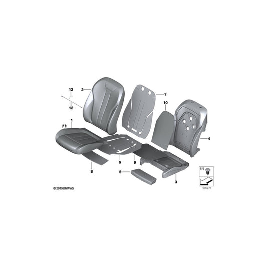 Genuine BMW 52108493259 G06 G05 G07 Cover, Comfort Seat, Perf. Leather CAN.BEIGE (Inc. X5 40i, X7 M50dX & X7 50iX) | ML Performance UK