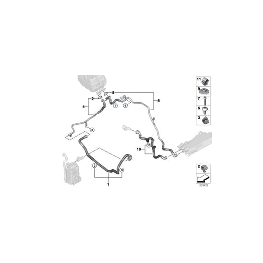 Genuine BMW 17128654301 G01 Line For Fuel Return, Power Electronics (Inc. X3 30eX) | ML Performance UK Car Parts