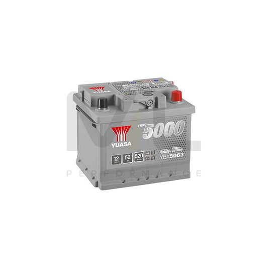 Yuasa YBX5063 12v 52Ah Silver High Performance SMF Battery | ML Performance UK Car Parts