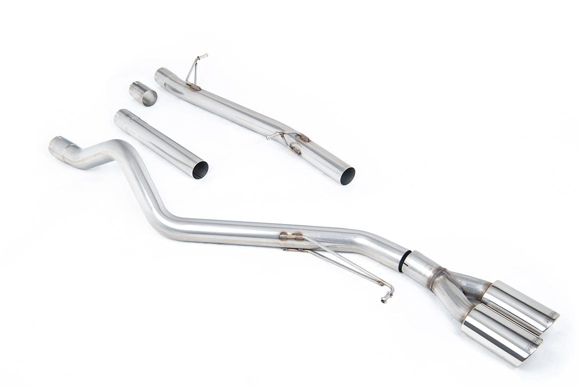 MillTek SSXVW482 Volkswagen Transporter \ Caravelle Non-Resonated Cat-Back Exhaust with Twin Polished Oval Outlet