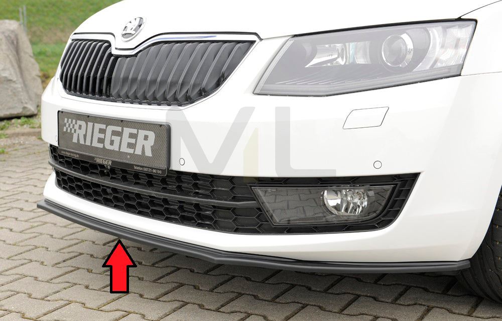 Rieger 00079017 Skoda 5E Octavia Front Splitter 1 | ML Performance UK Car Parts