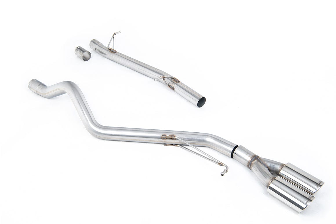 MillTek SSXVW476 Volkswagen Transporter \ Caravelle Non-Resonated Cat-Back Exhaust with Twin Polished Oval Outlet
