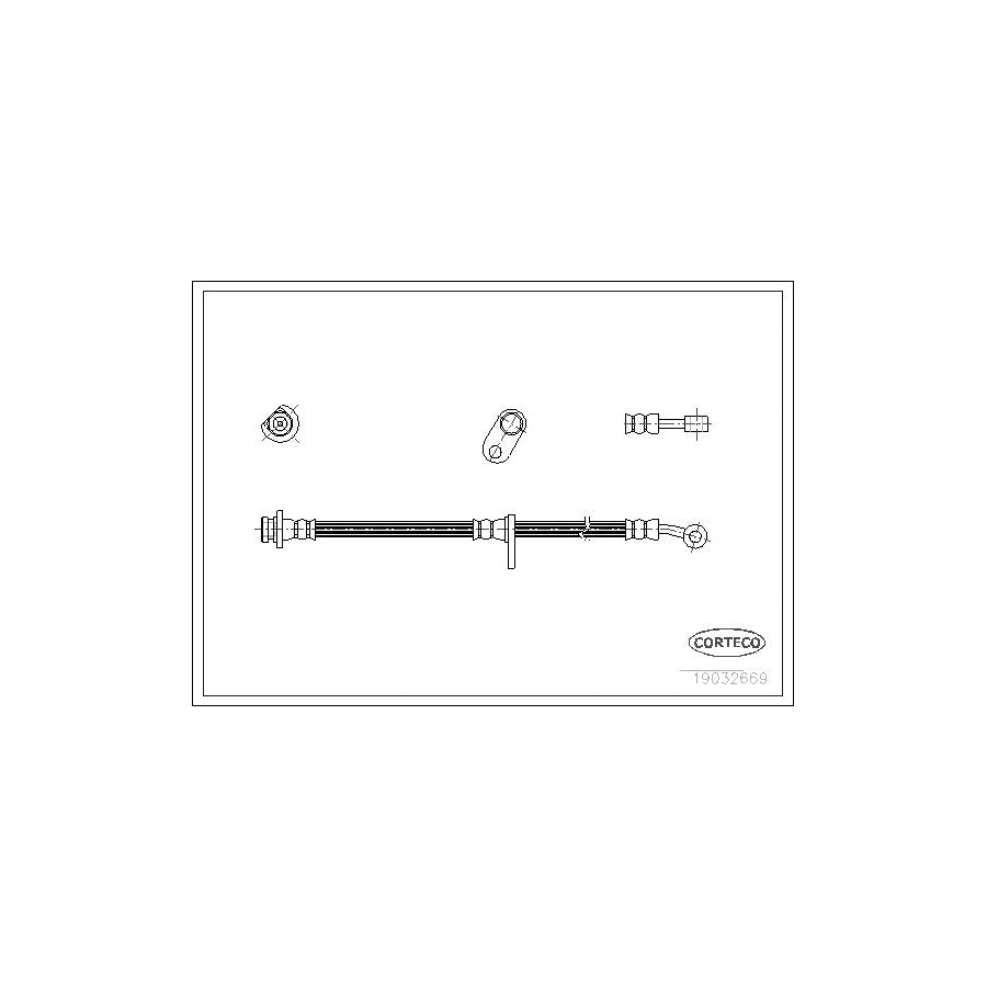 Corteco 19032669 Brake Hose For Honda Cr-V I (Rd) | ML Performance UK