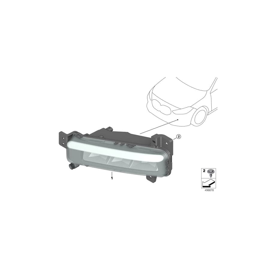 Genuine BMW 63177471081 F40 F46 G07 Front Fog Lamp, Led, Left (Inc. 218dX, 120dX & 216d) | ML Performance UK Car Parts