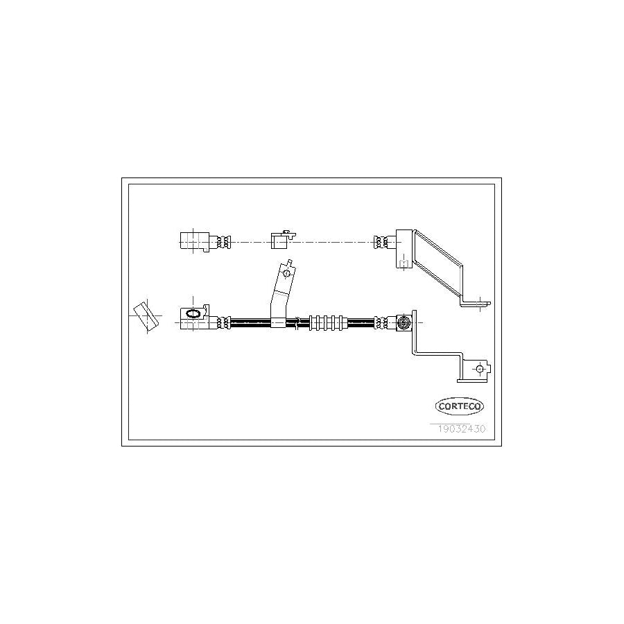 Corteco 19032430 Brake Hose For Chrysler Voyager / Grand Voyager Iii (Gs) | ML Performance UK
