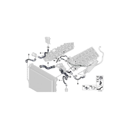 Genuine BMW 17128602733 G12 Hose, Radiator  (Inc. M760iX & M760LiX) | ML Performance UK Car Parts