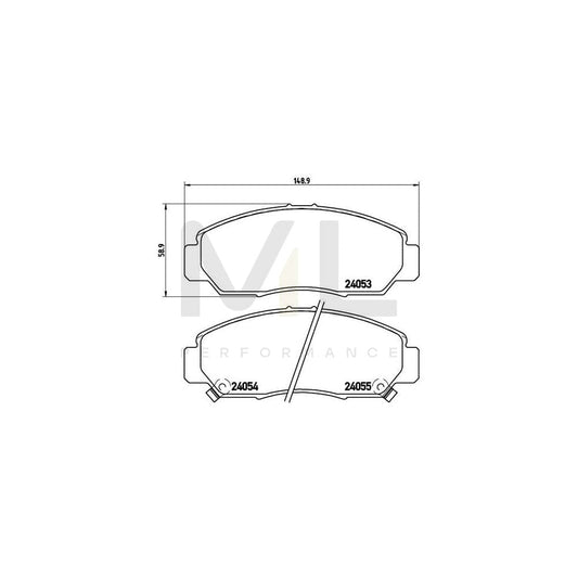 Brembo P 28 047 Brake Pad Set With Acoustic Wear Warning | ML Performance Car Parts