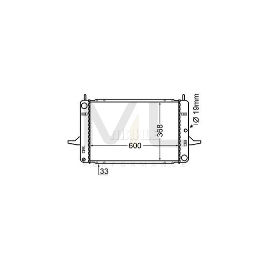 MAHLE ORIGINAL CR 376 000S Engine radiator for FORD SIERRA Mechanically jointed cooling fins | ML Performance Car Parts