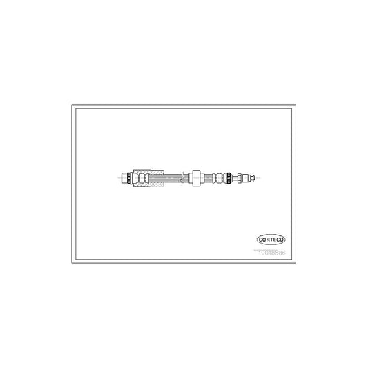 Corteco 19018886 Brake Hose For Peugeot 405 | ML Performance UK