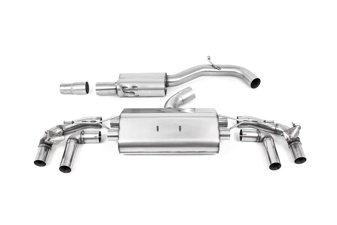 MillTek SSXVW632 Volkswagen Golf Particulate Filter-back Resonated with Titanium GT-115 Trims - ECE Approved