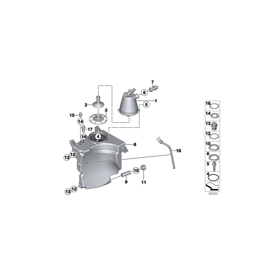 Genuine BMW 11438419257 Insert OIL TANK TOP (Inc. M6 GT3) | ML Performance UK Car Parts