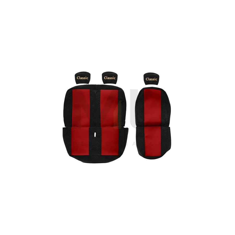 F-CORE RS01 RED Car seat cover Red, Patterned, Textile, Front | ML Performance Car Parts