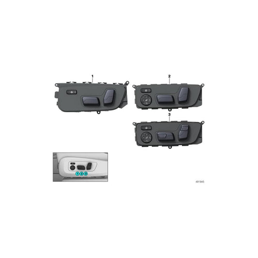 Genuine BMW 61316801479 G07 G05 G06 Seat Adjustment Switch, Left (Inc. X6 30iX, X6 30dX & X5 25dX) | ML Performance UK Car Parts