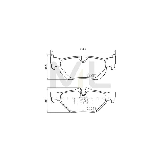 Brembo P 06 105 Brake Pad Set With Piston Clip | ML Performance Car Parts