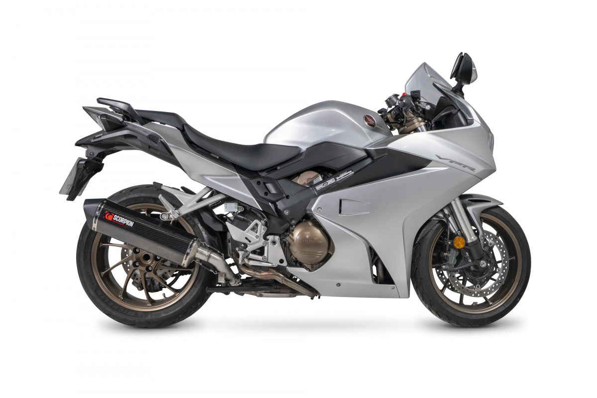 Scorpion RHA168CEO Honda VFR800 F Serket Parallel Slip-On - Carbon Fibre Sleeve | ML Performance UK UK