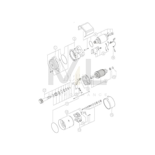 MAHLE ORIGINAL MS 76 Starter motor 12V 6,5kW, Teeth Quant.: 12 | ML Performance Car Parts