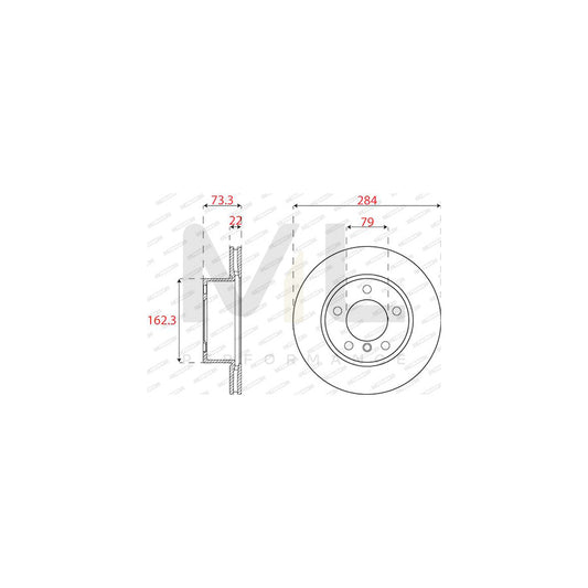 FERODO DDF2196C Brake Disc Vented | ML Performance Car Parts