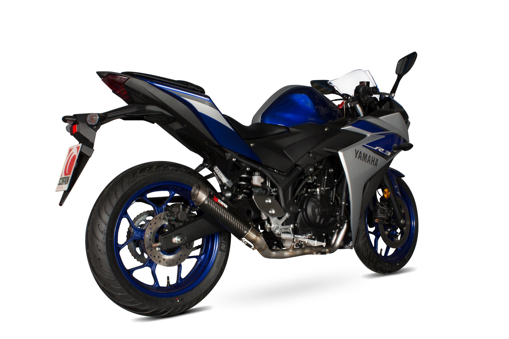 Scorpion YA1001SYSCEM Yamaha Rp1-Gp Full System - Carbon Fibre Sleeve (YZF-R25 / YZF-R3) | ML Performance UK UK