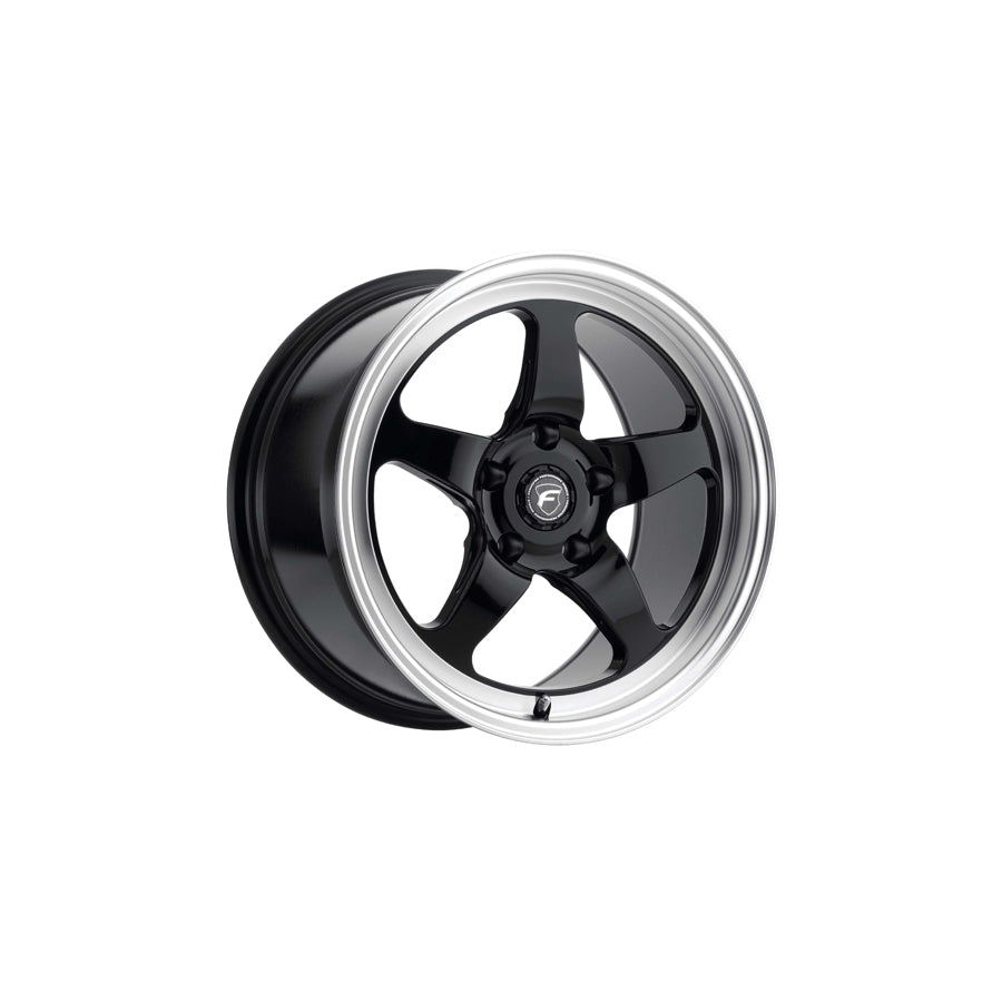 Forgestar F09182062P50 18x12 D5 Drag Standard 5x120.65 ET50 BS8.5 Gloss Black Machined Drag Racing Wheel