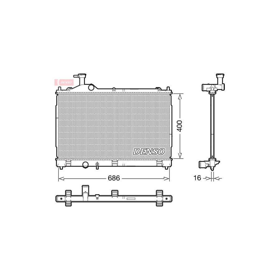Denso DRM45056 Drm45056 Engine Radiator For Mitsubishi Outlander Iii Off-Road (Gg, Gf) | ML Performance UK