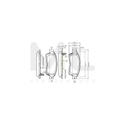 Bosch 0986Tb2222 Brake Pad Set Excl. Wear Warning Contact, With Accessories  | ML Performance Car Parts
