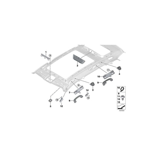 Genuine BMW 51447451373 G07 Bracket, Front Left Grab Handle (Inc. X7 40iX, X7 30dX & X7 M50dX) | ML Performance UK Car Parts