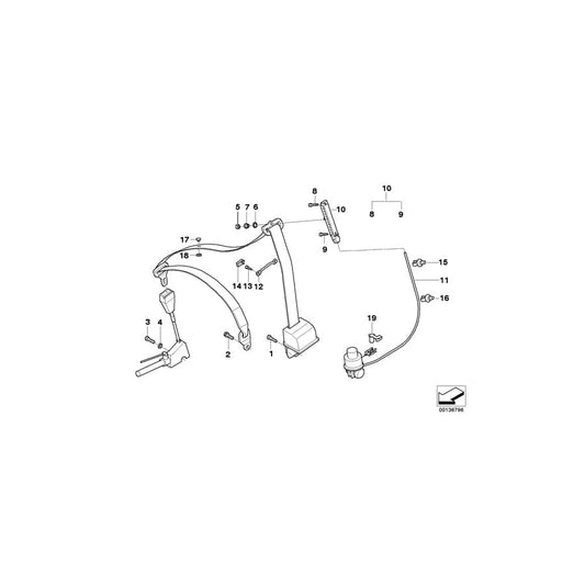 Genuine BMW 72118166621 E39 Bracket F Bowden Cable (Inc. 525tds, 520i & 535i) | ML Performance UK Car Parts