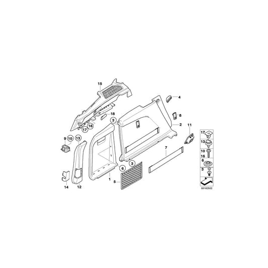 Genuine BMW 51477253983 E70 E70 Left Trunk Trim ANTHRAZIT (Inc. X5 3.0si, X5 40iX & X5 40dX) | ML Performance UK Car Parts