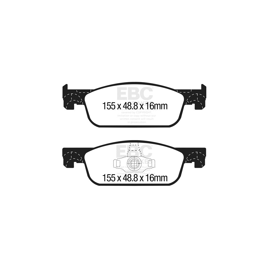EBC DP22312 Dacia Lada Renault Greenstuff Front Brake Pads 2 | ML Performance UK Car Parts