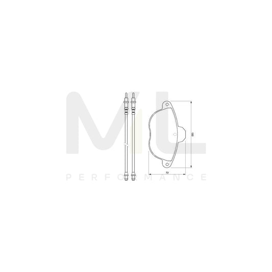 Bosch 0986424473 Brake Pad Set For Citroën Xantia Incl. Wear Warning Contact, With Anti-Squeak Plate BP242 | ML Performance Car Parts