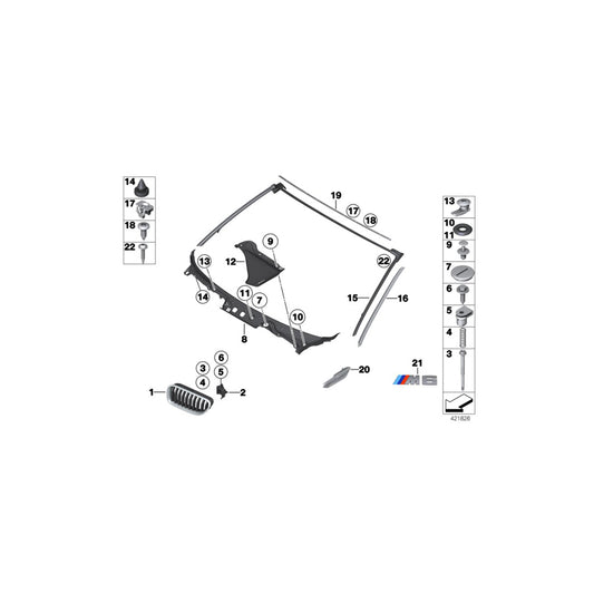 Genuine BMW 51138050538 F12 F13 Grille, Front, Right M (Inc. M6) | ML Performance UK