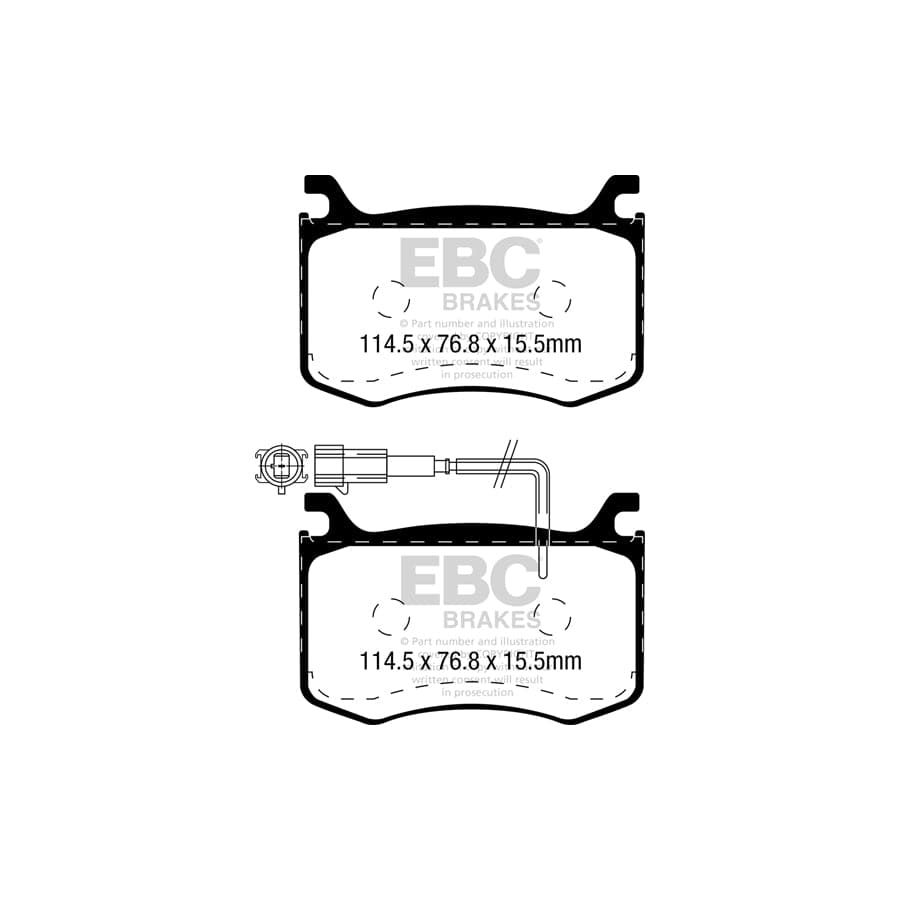 EBC PDKF2477 Alfa Romeo Giulia (952) Ultimax Front Brake Pad & Plain Disc Kit - ATE Caliper 2 | ML Performance UK Car Parts