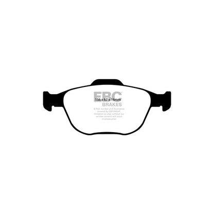 EBC DP21641 Ford Greenstuff Front Brake Pads - Girling/TRW Caliper (Inc. Fiesta Mk6 & Focus Mk1) 2 | ML Performance UK Car Parts