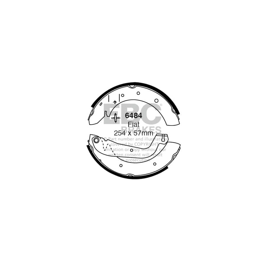 EBC 6484 Fiat Ducato Maxi Rear Brake Shoes 1 | ML Performance UK Car Parts