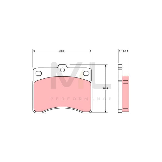 TRW Gdb736 Brake Pad Set Not Prepared For Wear Indicator | ML Performance Car Parts