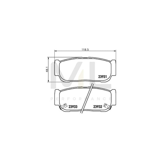 Hella 8DB 355 020-221 Brake Pad Set With Acoustic Wear Warning | ML Performance Car Parts