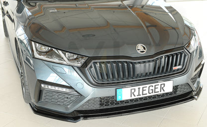 Rieger 00088250 Skoda NX Octavia RS Front Splitter 6 | ML Performance UK Car Parts