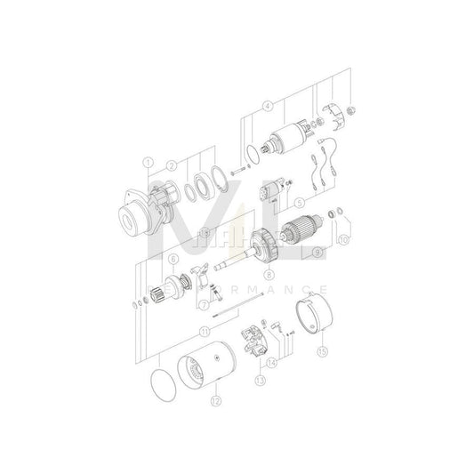 MAHLE ORIGINAL MS 653 Starter motor 12V 4,0kW, Teeth Quant.: 10 | ML Performance Car Parts