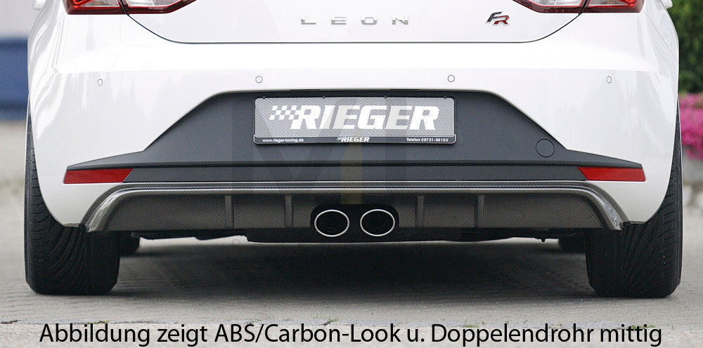 Rieger 00027008 SEAT 5F Leon FR Rear Diffuser 4 | ML Performance UK Car Parts