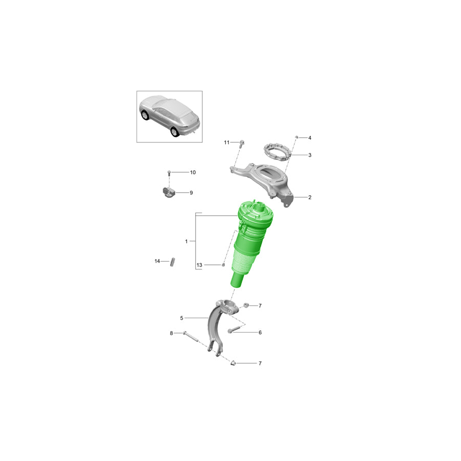 Genuine Porsche Coil Springs, Front Pair Porsche 95B Macan 2014-18 | ML Performance UK Car Parts