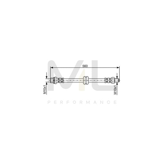 BOSCH 1 987 476 923 Brake Hose 532mm, M10x1 | ML Performance Car Parts