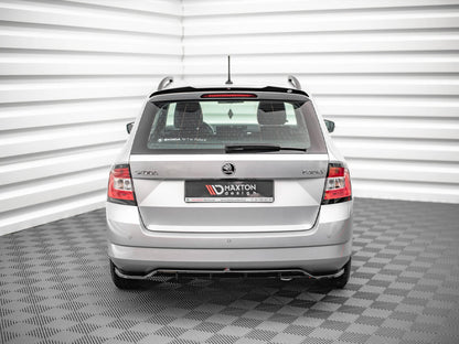 Maxton Design Skoda Fabia Combi MK3 (2014-2019) Central Rear Splitter (vertical Bars)