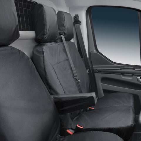 GENUINE FORD 2457391 TRANSIT CUSTOM HDD* SEAT COVER FOR DUAL PASSENGER SEAT, BLACK, 2018 ONWARD | ML Performance UK