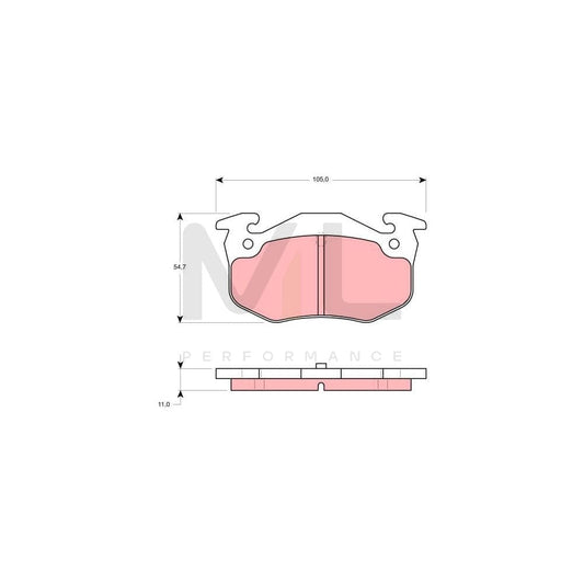 TRW Gdb1522 Brake Pad Set Not Prepared For Wear Indicator | ML Performance Car Parts