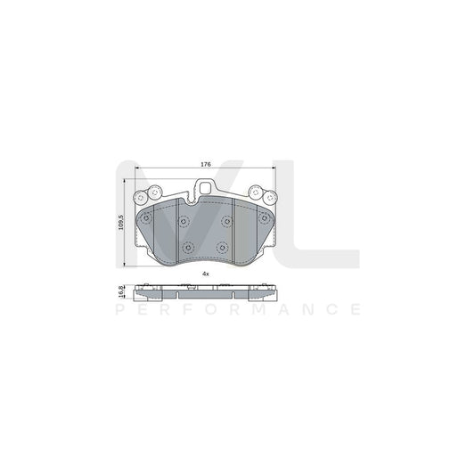 Bosch 0986424073 Brake Pad Set For Porsche Cayenne (9Pa) BP2346 | ML Performance Car Parts