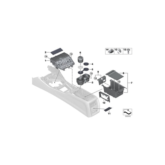 Genuine BMW 51166806851 G20 G21 Insert Mat, Center Armrest Storage Bin (Inc. 330d, 320d & 320dX) | ML Performance UK